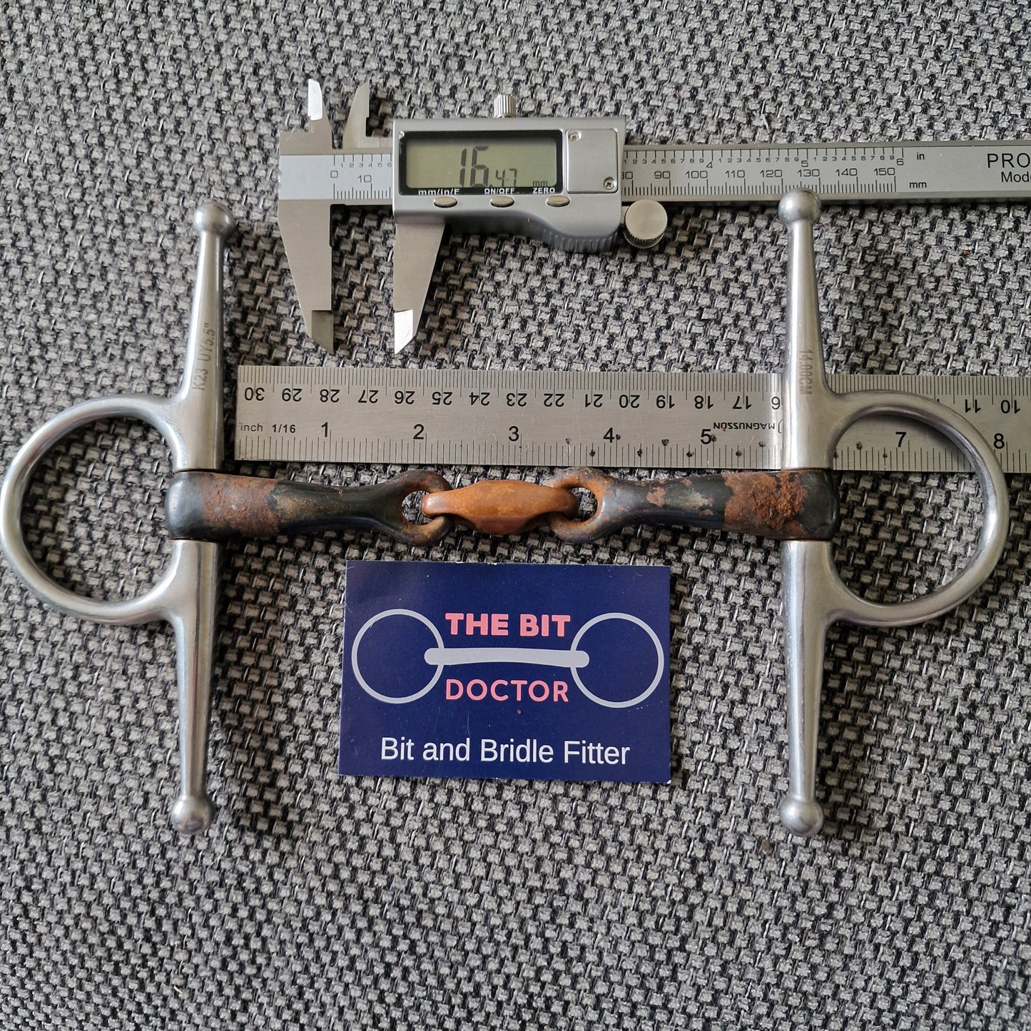 5.5" sweet iron copper lozenge full cheek snaffle Bit B1433