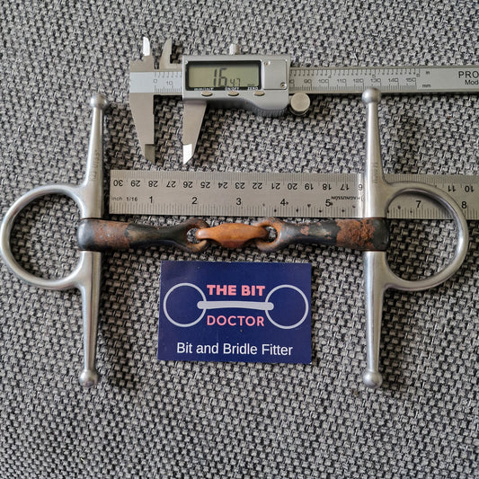 5.5" sweet iron copper lozenge full cheek snaffle Bit B1433