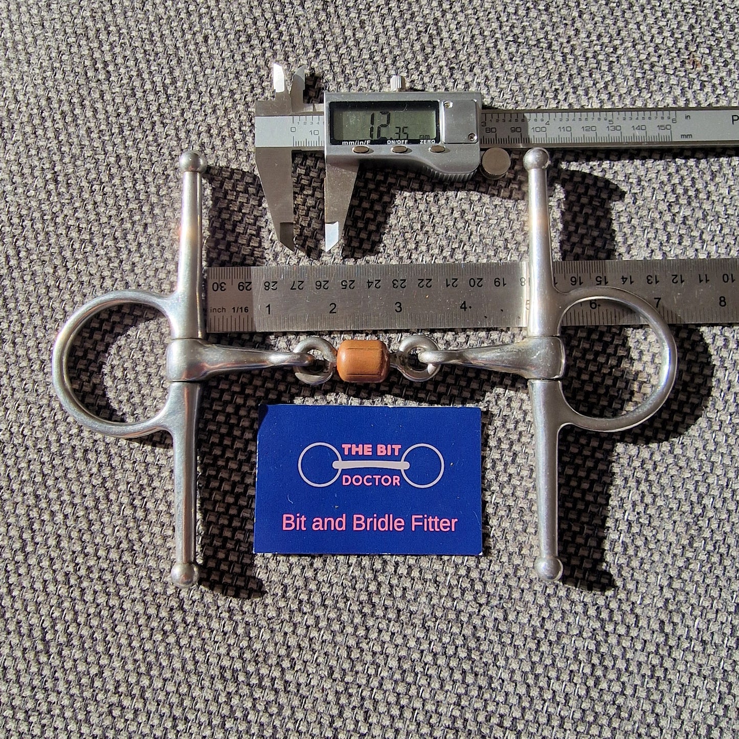 4.75" full cheek copper roller link snaffle Bit B1459