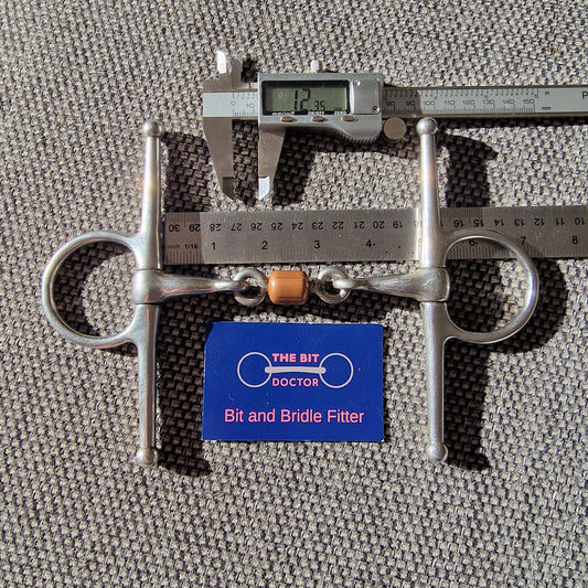 4.75" full cheek copper roller link snaffle Bit B1459