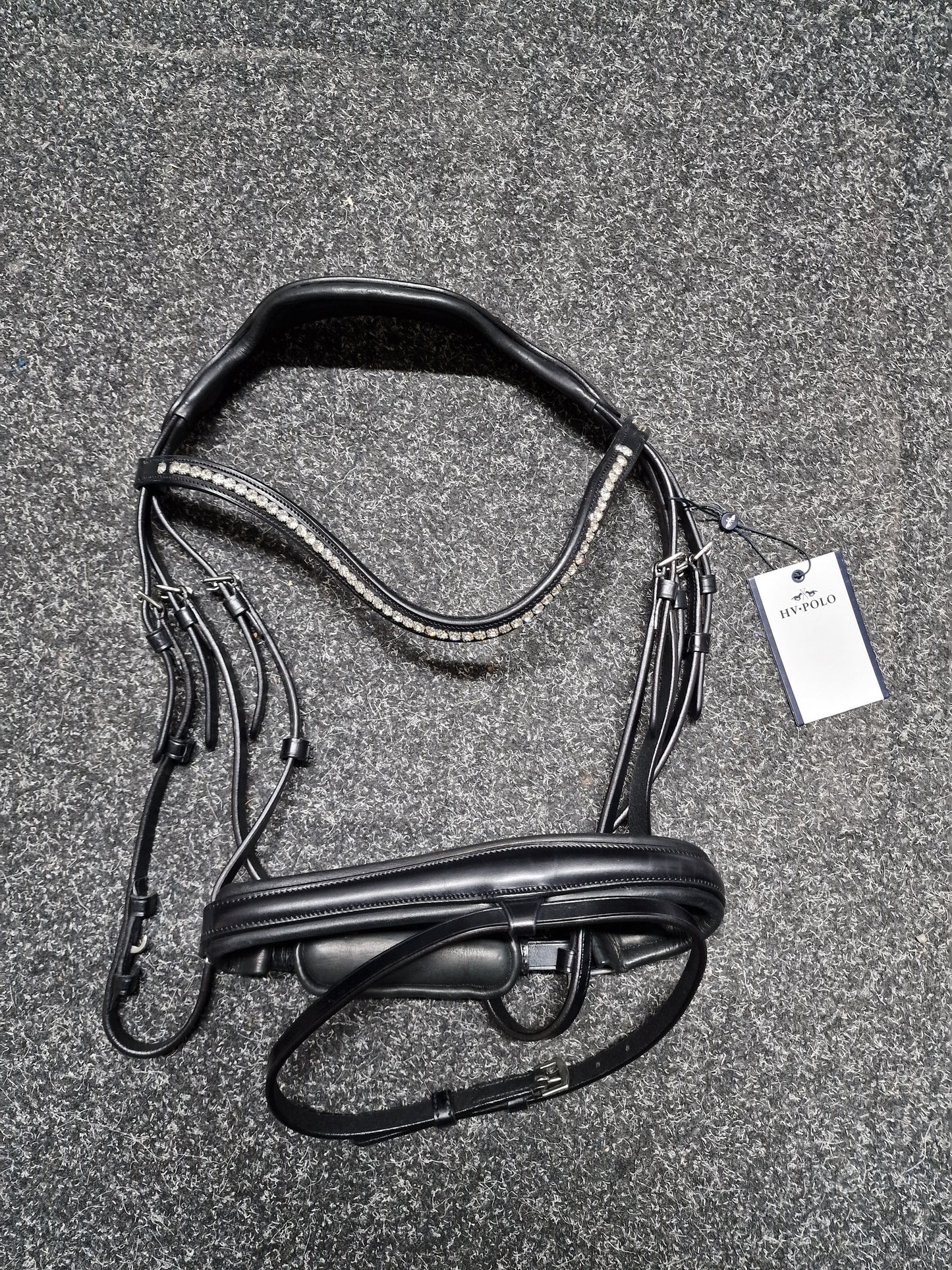 Full black HV Polo flash bridle