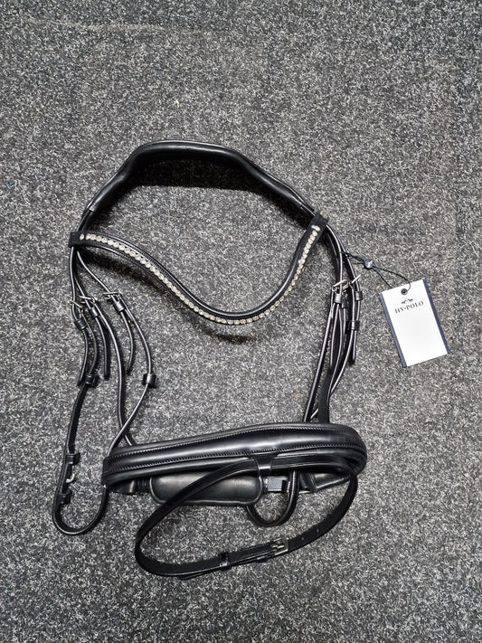 Full black HV Polo flash bridle