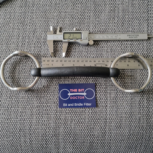 6.25" abbey custom hard rubber mullen balding gag bit B463