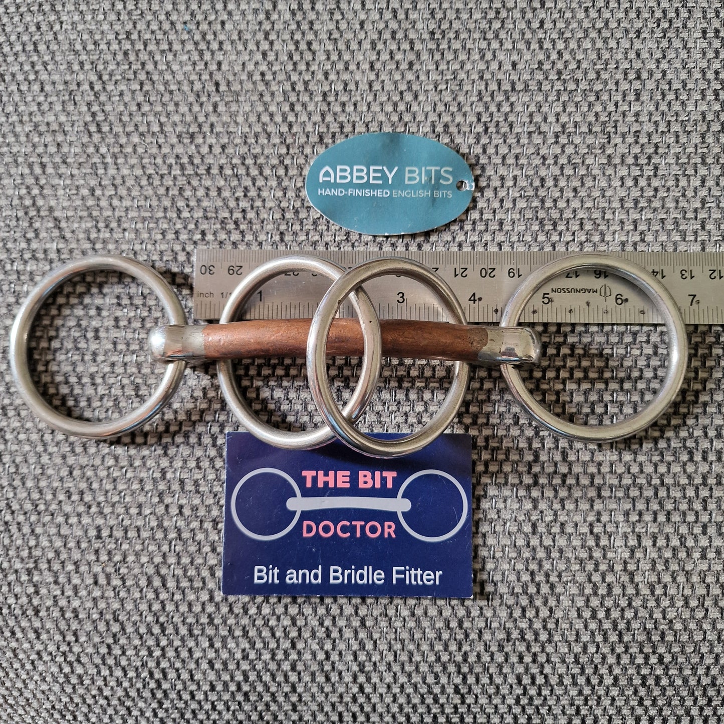 4.25" new abbey custom copper mullen wilson snaffle bit B894