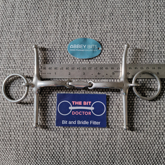 5.25" new abbey custom curved lozenge fulmer snaffle Bit B1066