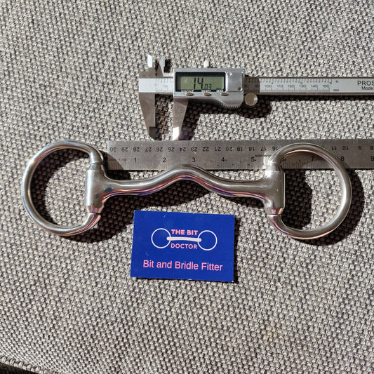 5.25" custom made magic cambridge port eggbutt snaffle bit B51