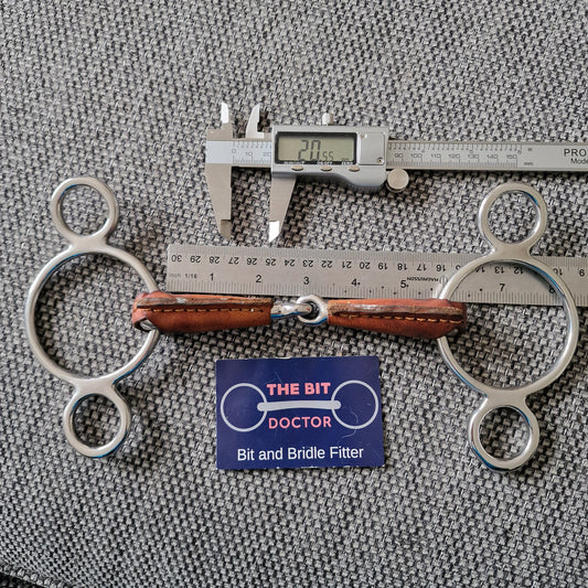 5.5" new Metalab leather covered universal gag bit B50