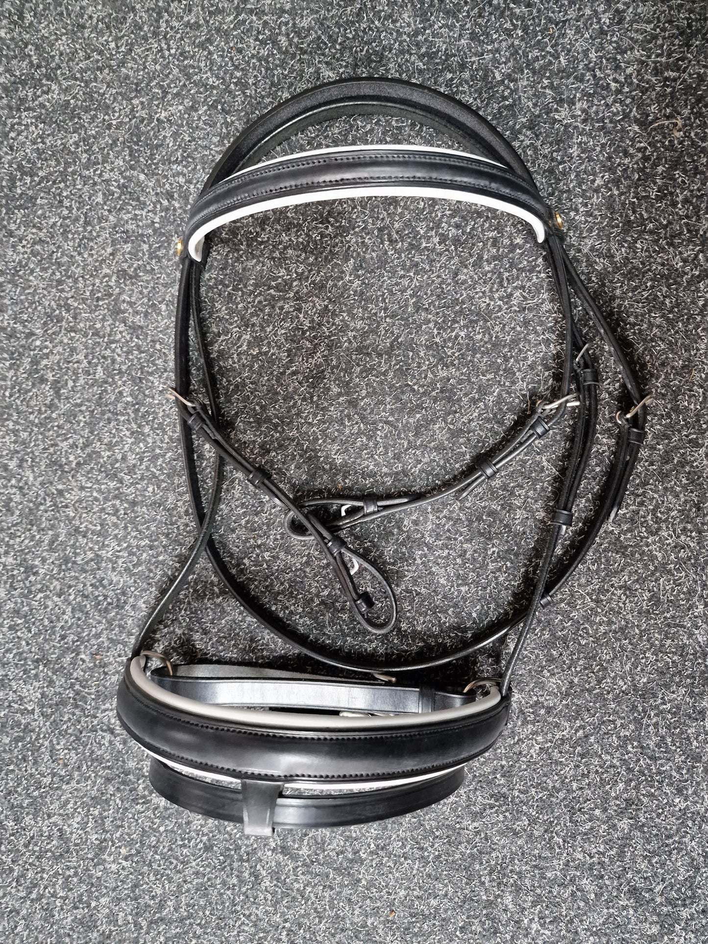 Full black english leather Bridle A72