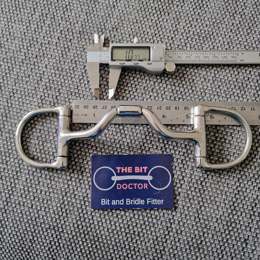 5" new Myler MB33 ported barrel d-ring snaffle bit B210