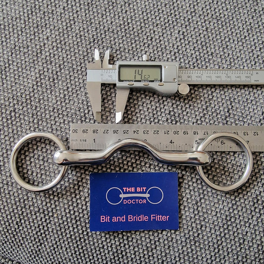 4.75" fylde? Abbey? Custom made wide port magic loose ring snaffle Bit B1348