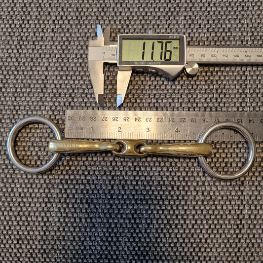 4.5" Diddy bits copper lozenge loose ring snaffle Bit B1511