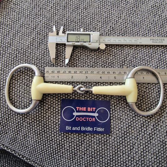 5.5" flexi mouth jointed eggbutt snaffle bit B1251