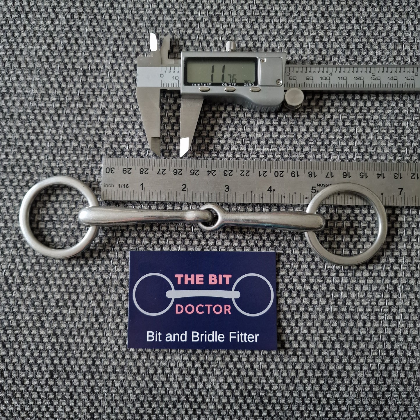 4.75" loose ring jointed bradoon snaffle bit B24