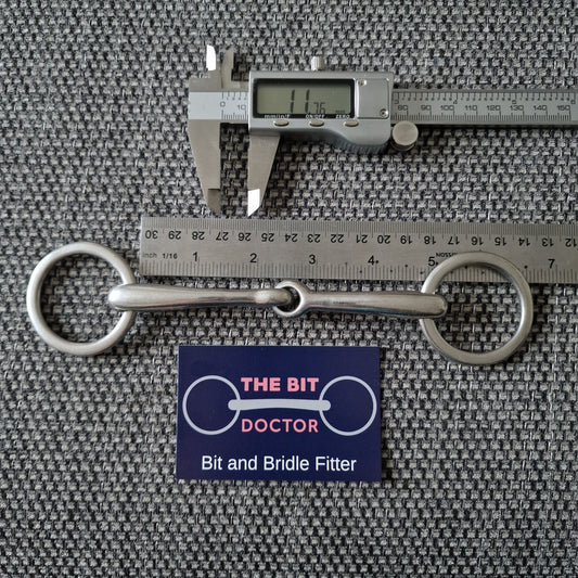 4.75" loose ring jointed bradoon snaffle bit B24