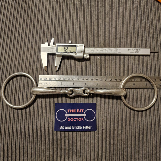 6.75" loose ring french link snaffle bit B92