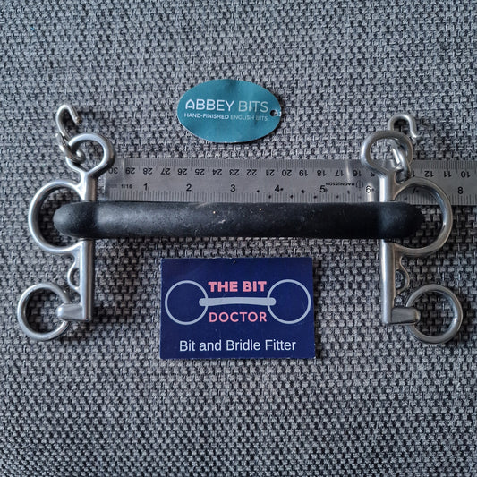 6" new abbey custom hard rubber mullen baby pelham bit B1079