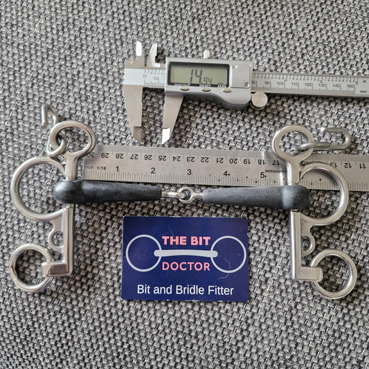 5.5" TBD Custom rubber jointed baby pelham bit B74