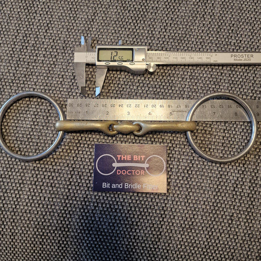 5.5" older neue schule verbindend lozenge loose ring snaffle bit B613