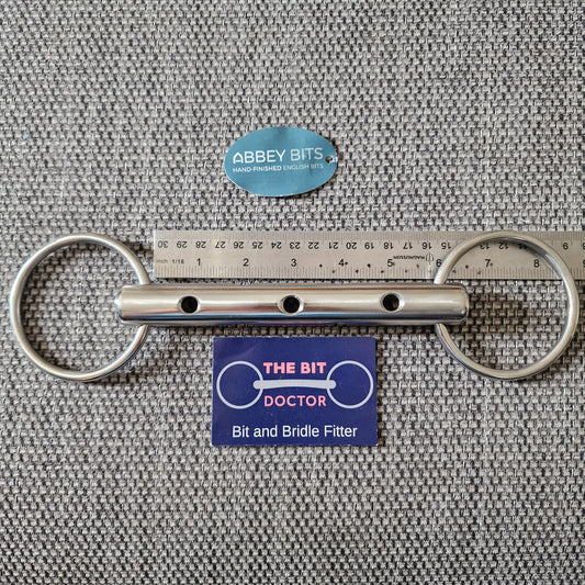 5.75" new abbey custom flute windsucker loose ring snaffle bit B512