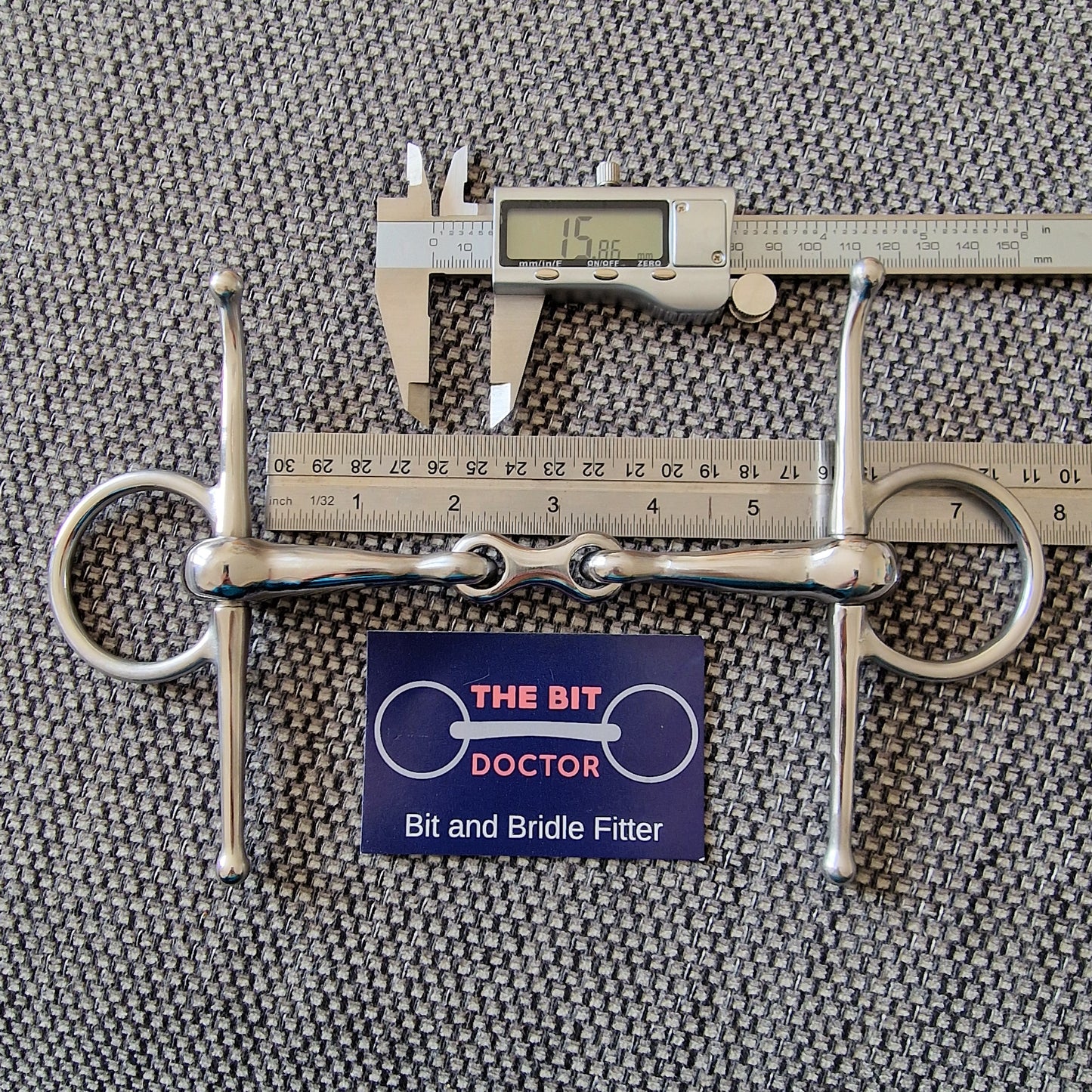 5.5" Abbey french link full cheek Snaffle bit B427