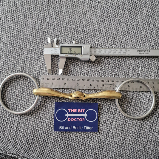 Large 5.5" 5.75" 6" neue schule turtle tactio loose ring snaffle bit B43