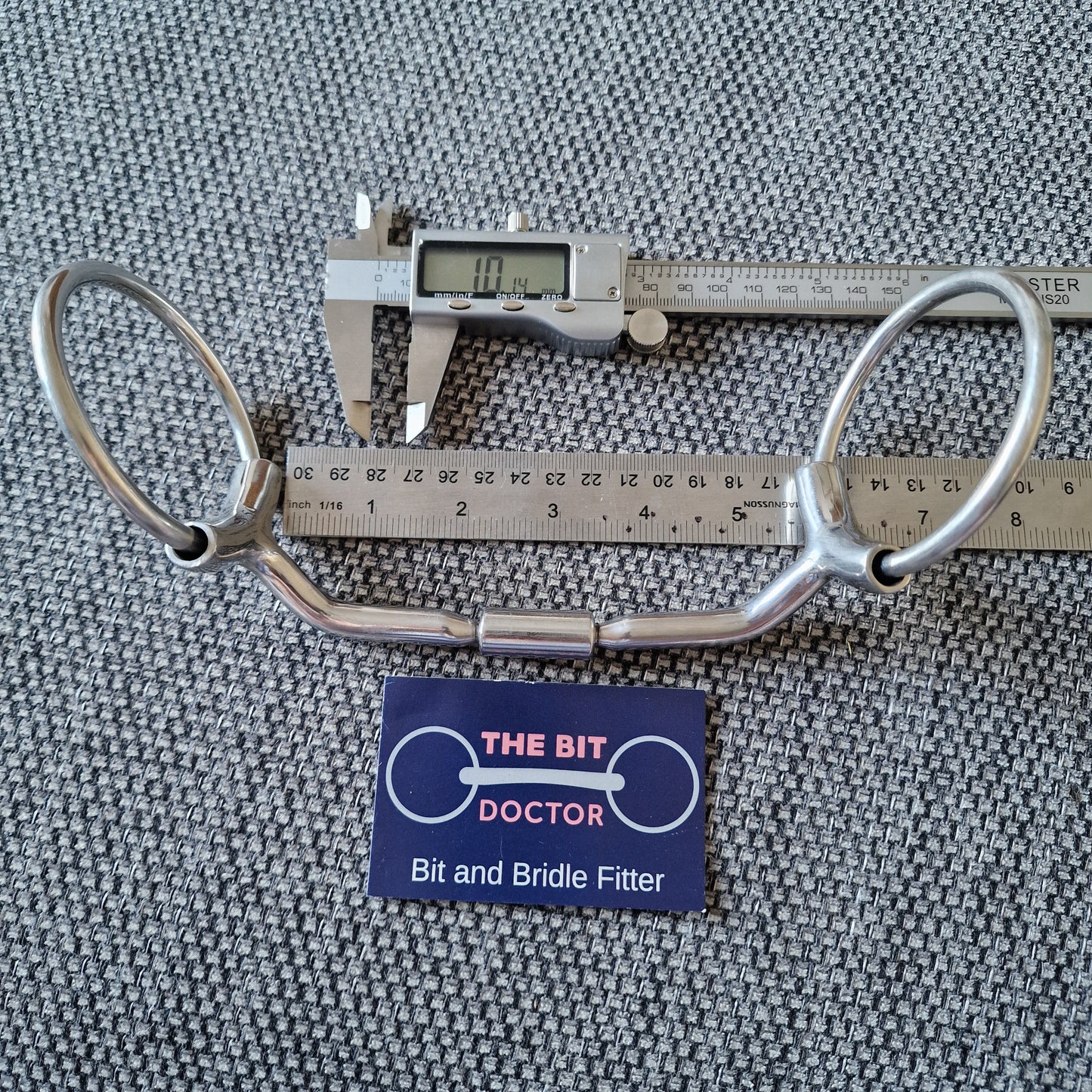 5.5" Horsemanship saddery HP lip relief mullen comfy barrel loose ring sleeved snaffle bit B1228