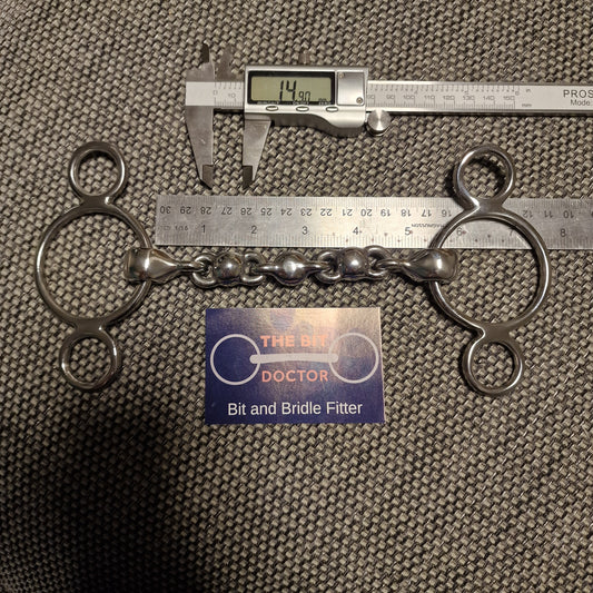 5.25" custom made small ring waterford universal gag bit B1217