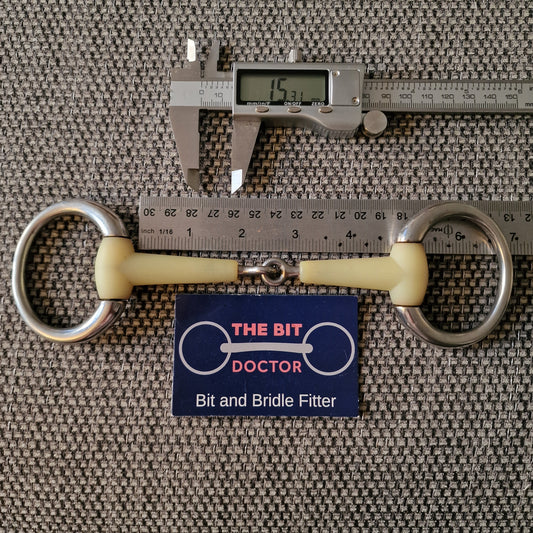 4.5" happy mouth jointed eggbutt bradoon snaffle bit B766