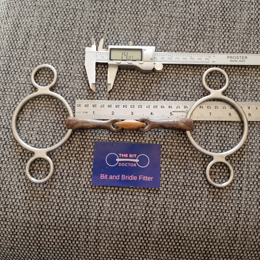 5.5 sweet iron copper lozenge 2-ring universal gag Bit B1533