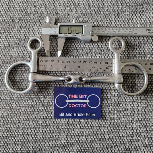 5.25" hanging cheek lozenge snaffle bit B657