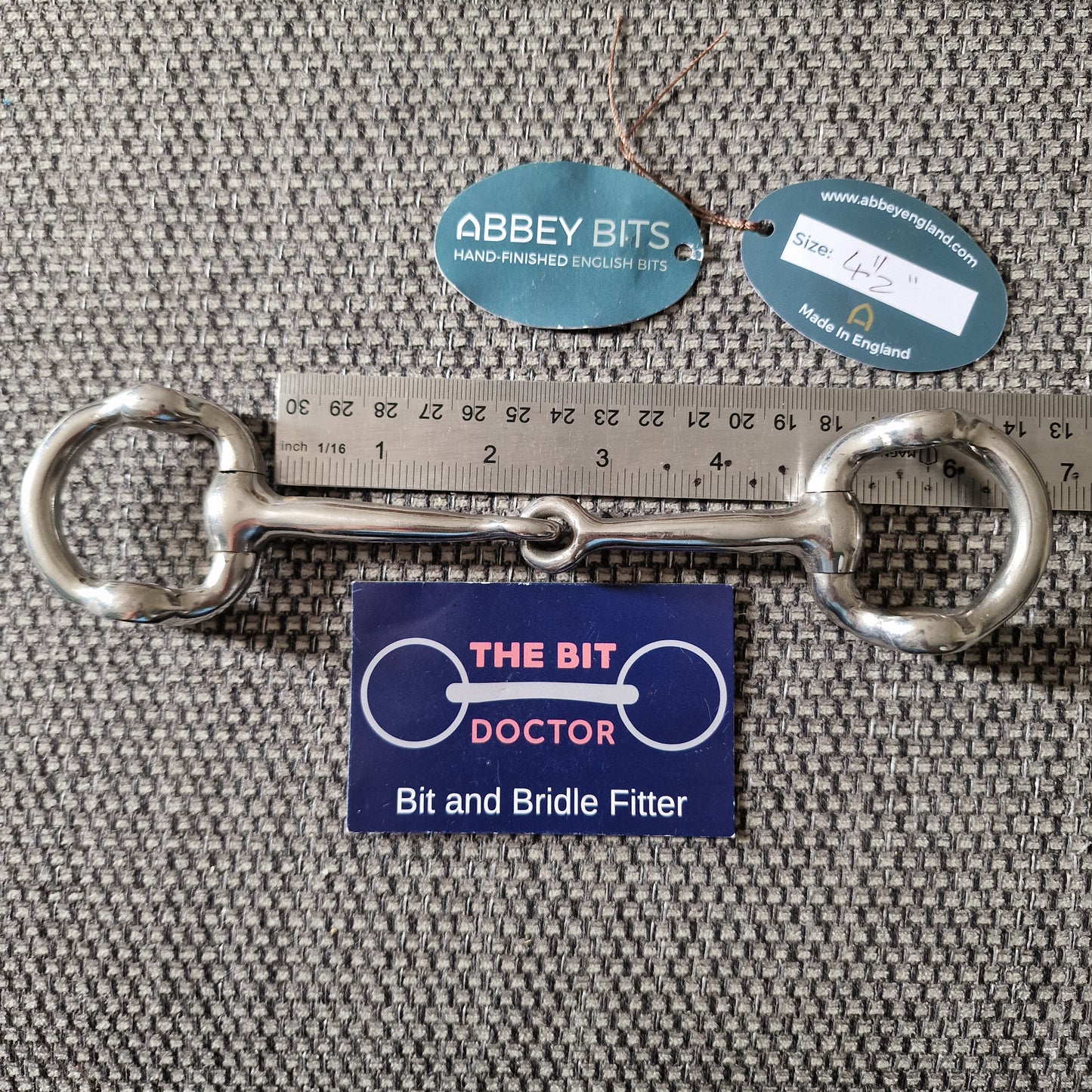 4.5" new Abbey custom neat pony jointed cheltenham gag Bit B909