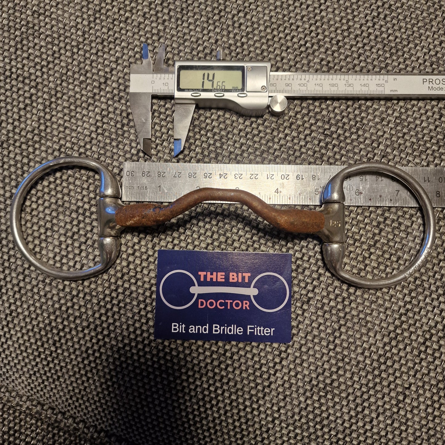 5" 125mm bombers happy tongue eggbutt snaffle bit B117