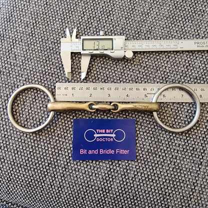 5.25" loose ring copper lozenge bradoon snaffle Bit B1350
