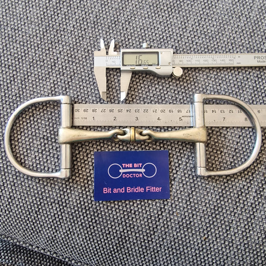 5.25" sprenger WH ultra roller lozenge d-ring snaffle bit B56