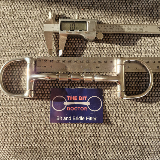 5" custom myler mb32-3 triple barrel d-ring snaffle bit B286