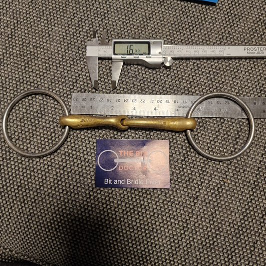 5.25" 16mm neue schule demi anky jointed loose ring snaffle Bit B1413