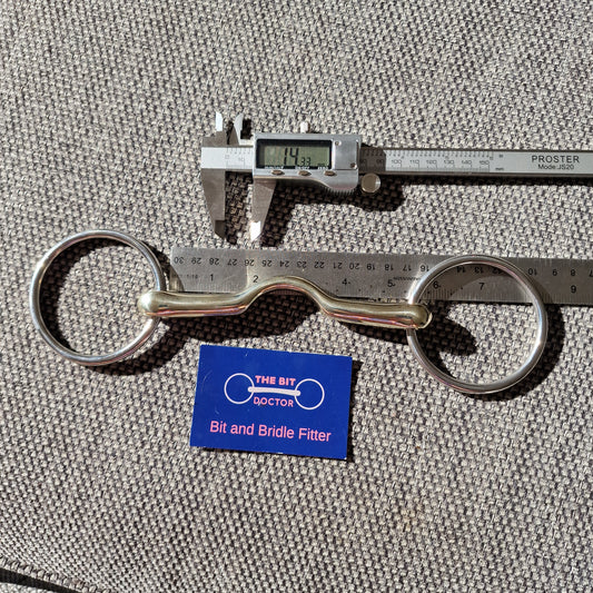 5.25" custom made copper cambridge port magic loose ring snaffle bit B674