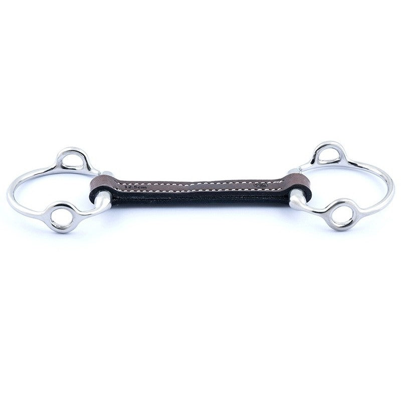 Jump'In flat leather cheltenham gag Bit