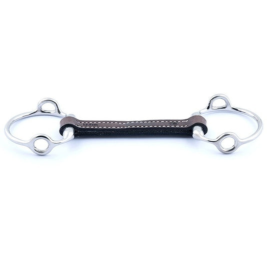 Jump'In flat leather cheltenham gag Bit