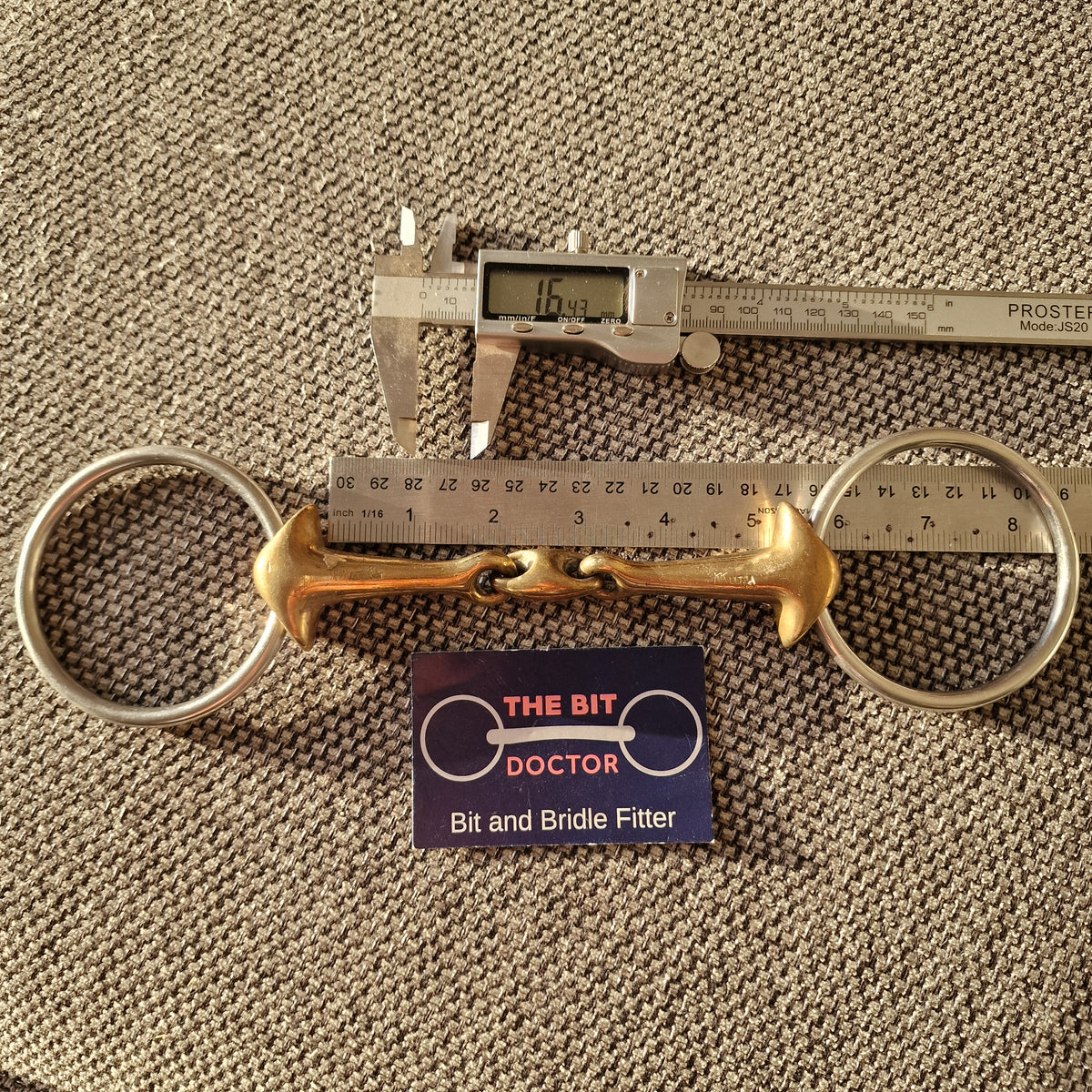 5" sprenger kk ultra lozenge loose ring 2-type sleeved snaffle Bit B1291