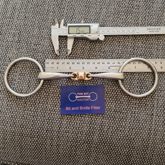 5.5" custom loose ring copper lozenge nugget snaffle Bit B1528