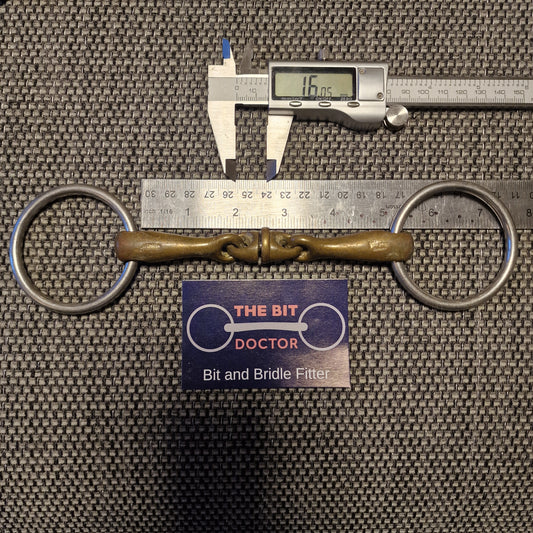 5" sprenger WH ultra roller lozenge loose ring bradoon snaffle bit B1058