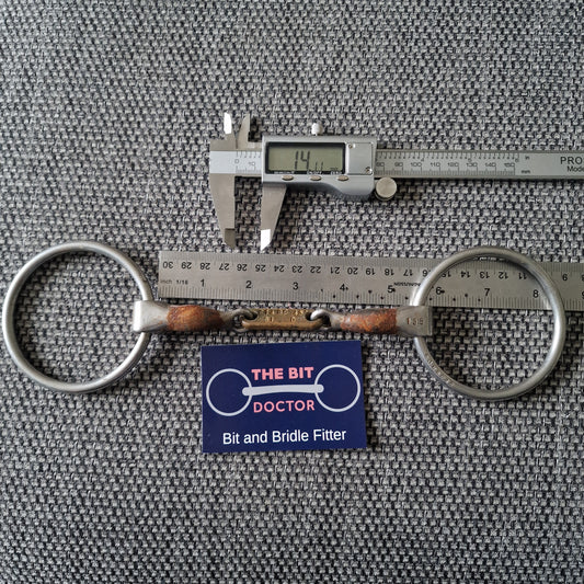 5.25" 135mm bombers bc45 control plate loose ring snaffle bit B296