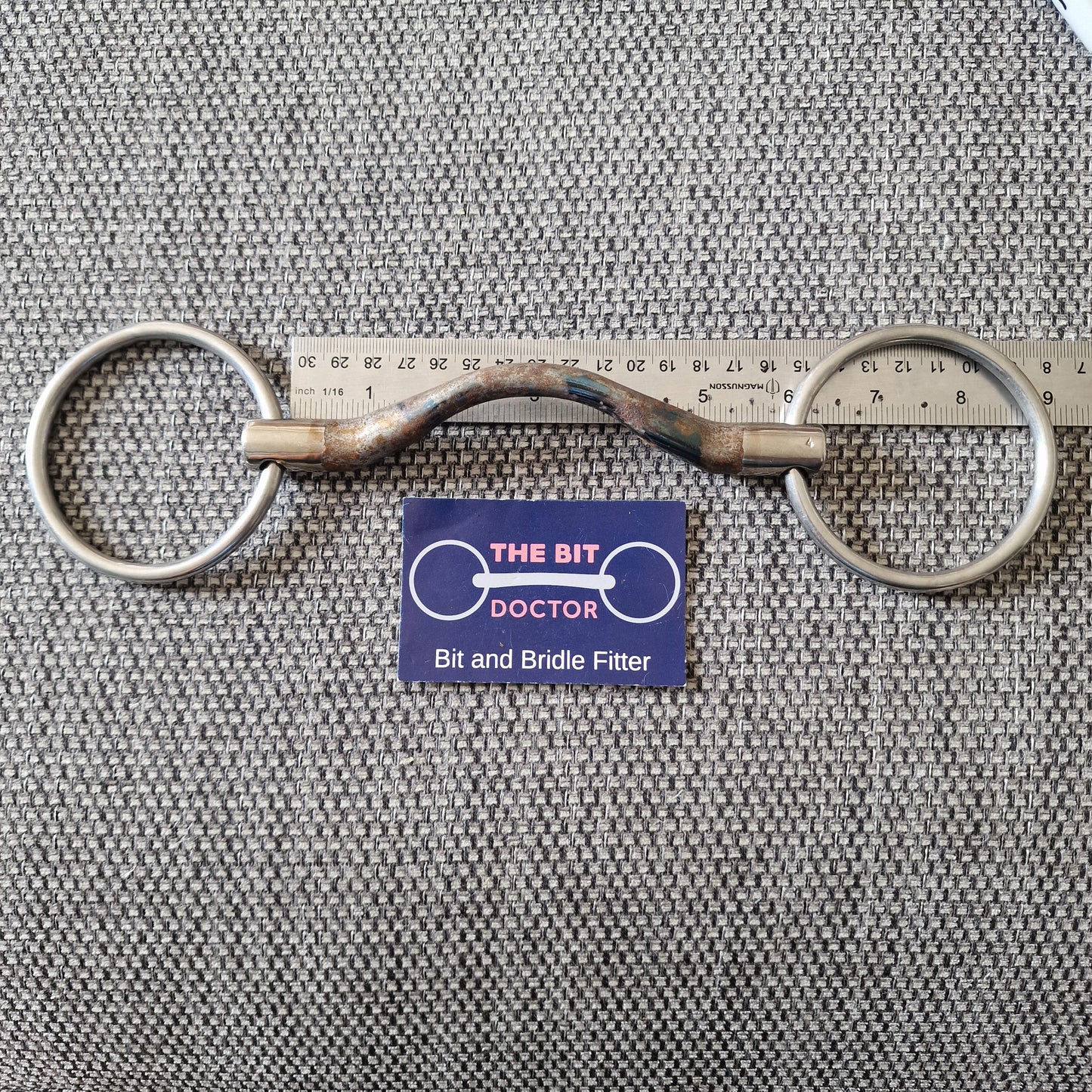 5.75" trust medium port sweet iron loose ring snaffle Bit B1734