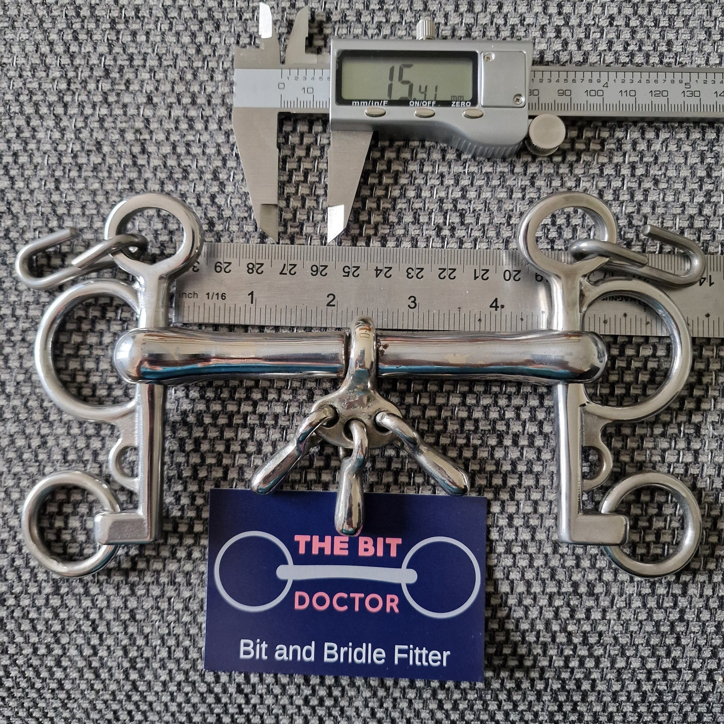 4.5" abbey custom made pelham with keys bit B711