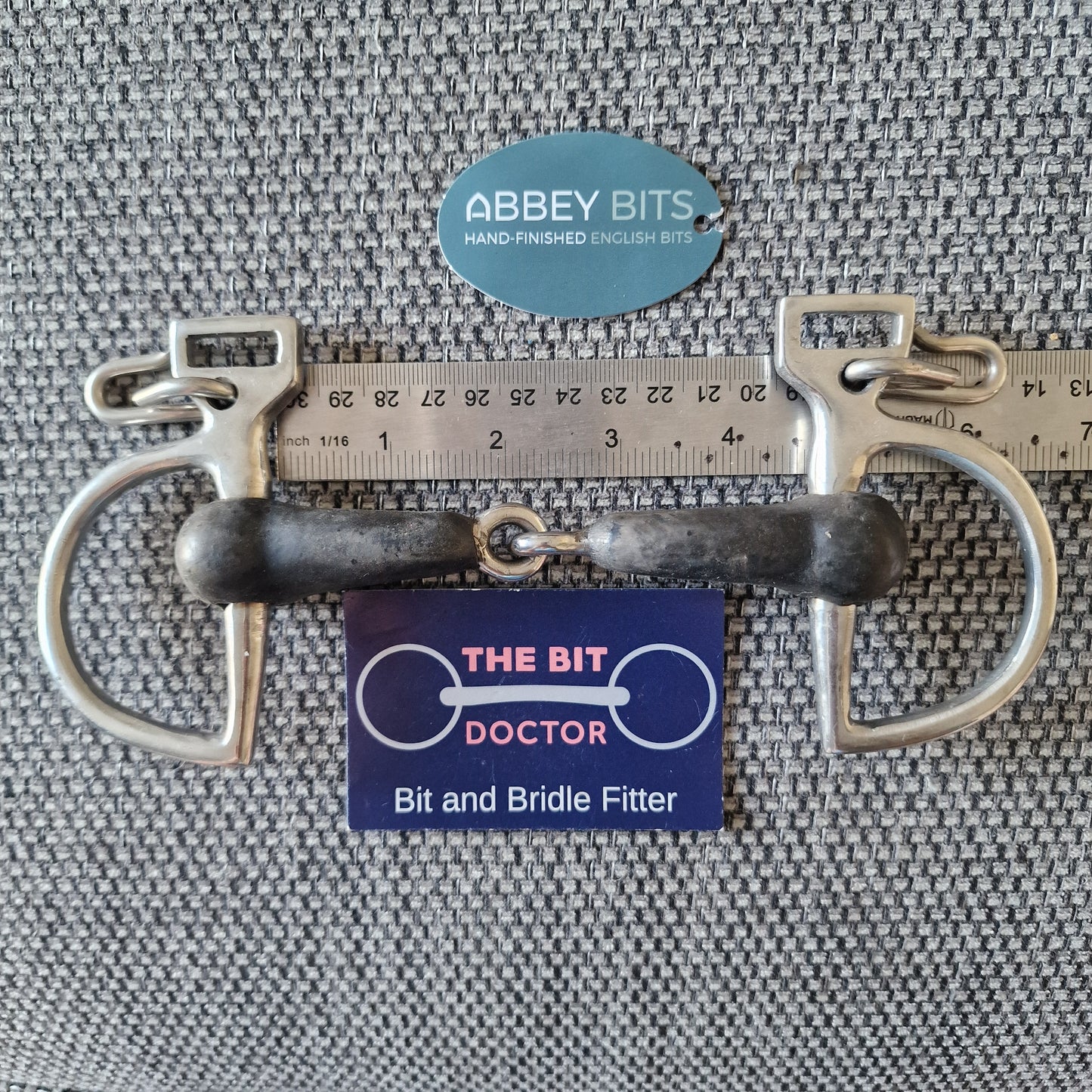 4.5" new abbey custom rubber jointed kimblewick bit B965