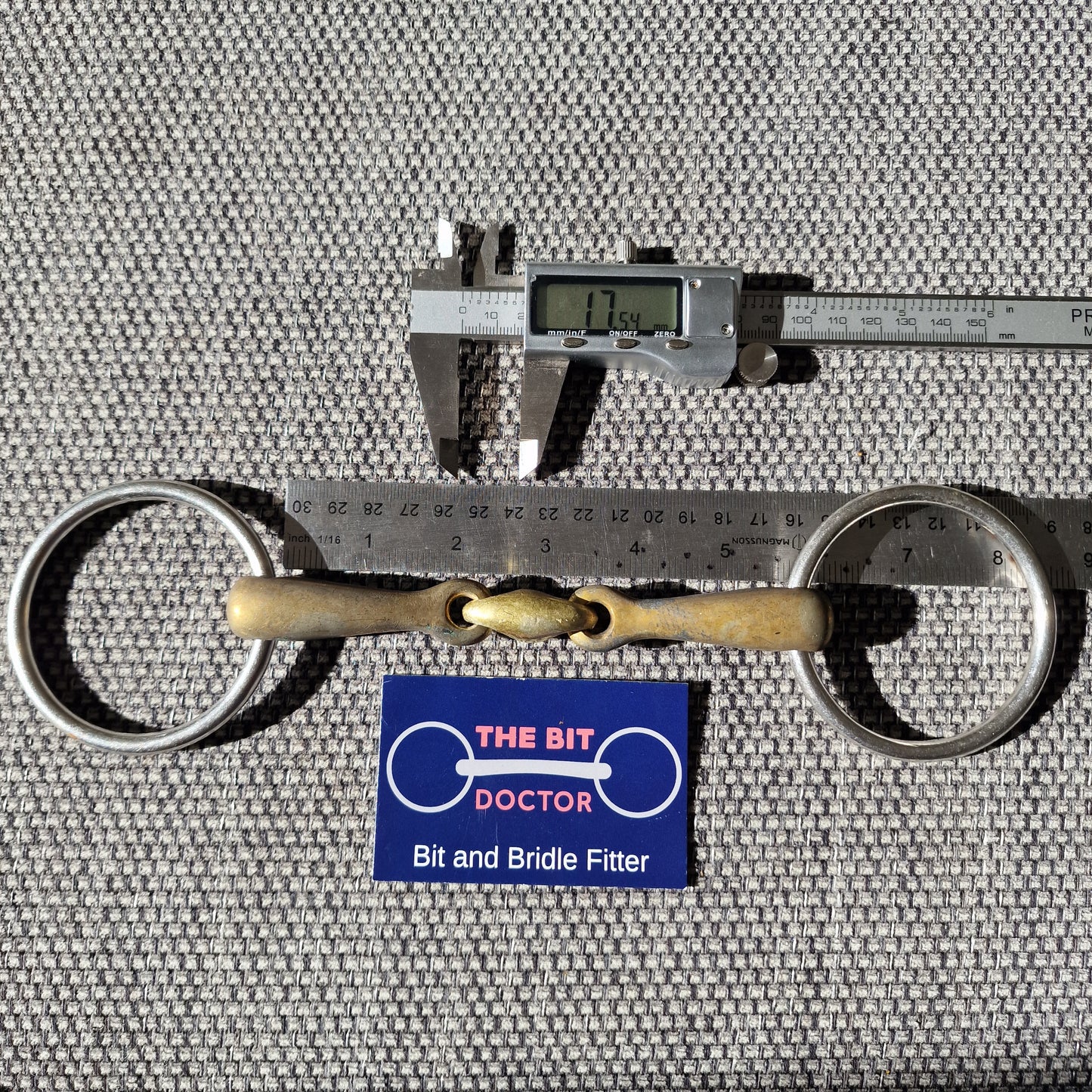 5.5" copper lozenge loose ring snaffle Bit B1569