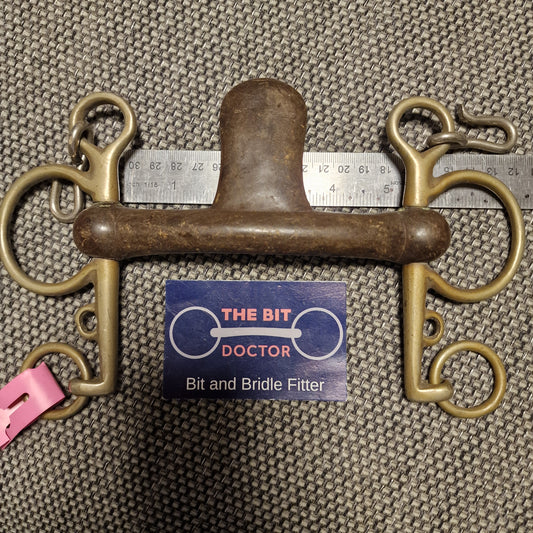 5" Abbey custom nickle vintage vulcanite tongue loller pelham Bit B1842