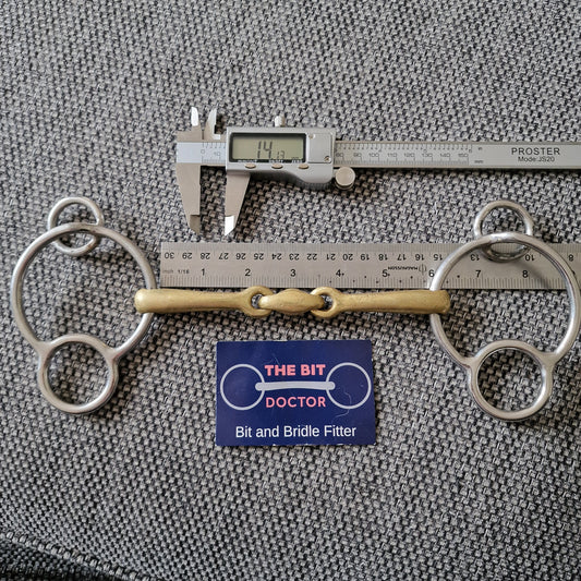 5.75" copper lozenge 2.5 ring universal gag Bit B1015