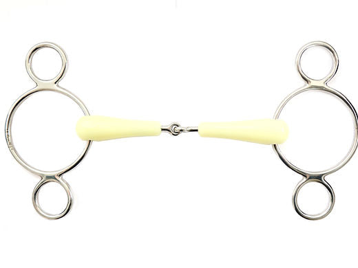 Apple jointed universal gag snaffle bit